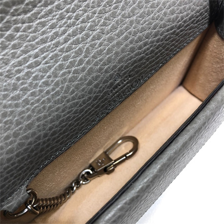 Gu.cci Dionysus Super Mini Bag Grey Leather 476432