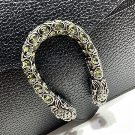 Gu.cci Dionysus small shoulder bag Black Leather 400249