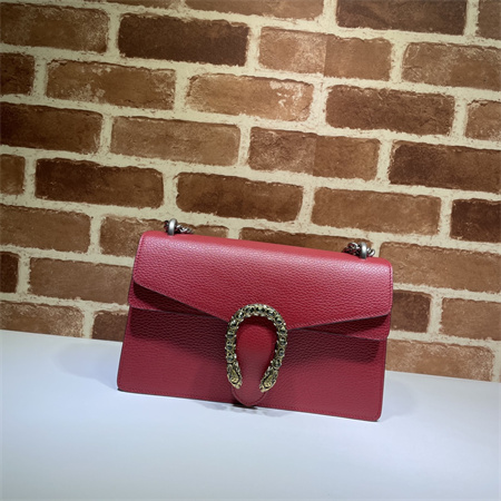 Gu.cci Dionysus small shoulder bag Red Leather 400249