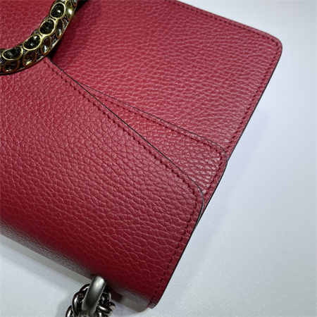 Gu.cci Dionysus small shoulder bag Red Leather 400249