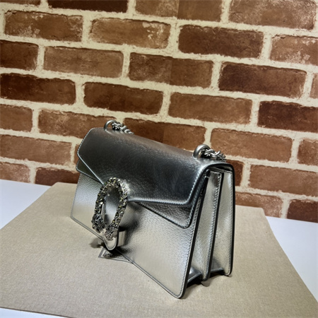 Gu.cci Dionysus small shoulder bag Silver Leather 400249