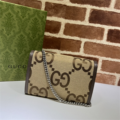 Gu.cci Dionysus GG Supreme chain wallet Jumbo GG Canvas 401231