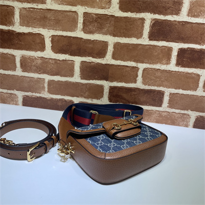 Gu.cci Horsebit 1955 Mini Bag Denim Blue 658574