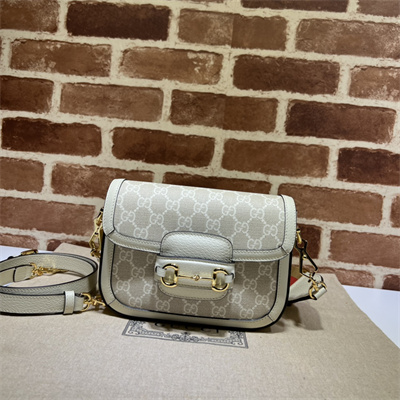 Gu.cci Horsebit 1955 Mini Bag GG Canvas Cream 658574
