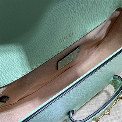 Gu.cci Horsebit 1955 Small Shoulder Bag Green Leather 735178