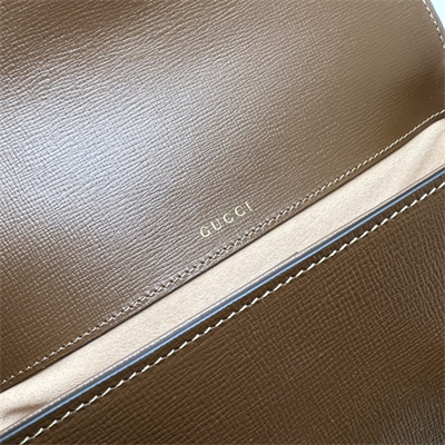 Gu.cci Horsebit 1955 Small Shoulder Bag Brown Leather 735178