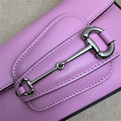 Gu.cci Horsebit 1955 Mini Shoulder Bag Pink Leather 774209