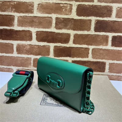 Gu.cci Horsebit 1955 Mini Bag Green Leather 724713