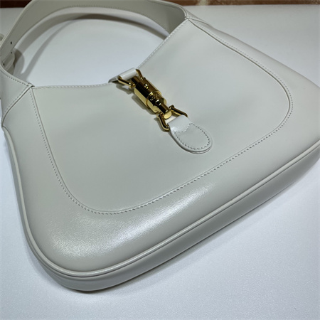 Gu.cci Jackie 1961 Small Shoulder Bag White Smooth Leather 636709