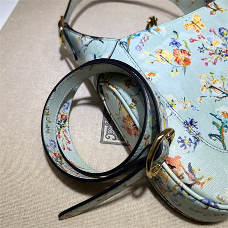 Gu.cci Jackie 1961 Small Shoulder Bag Mint Leather With Printing 636709