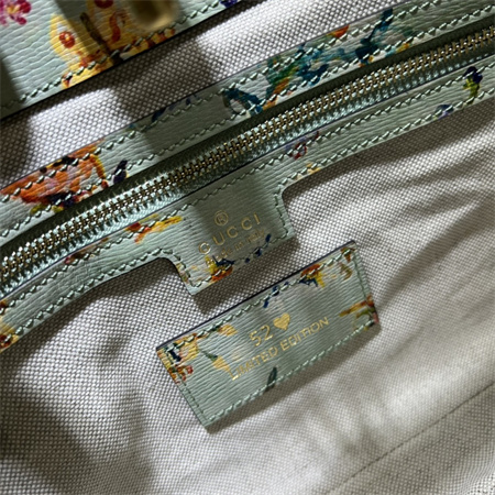 Gu.cci Jackie 1961 Small Shoulder Bag Mint Leather With Printing 636709