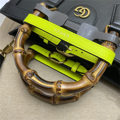 Gu.cci Diana Small Tote Bag Black Leather 660195