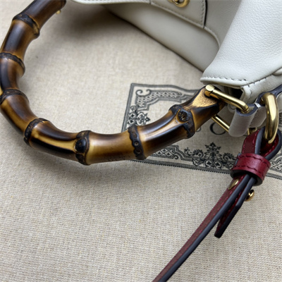 Gu.cci Diana Small Shoulder Bag White Leather 746251