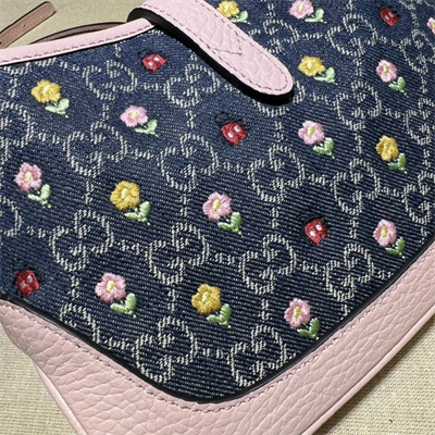 Jackie 1961 Mini Shoulder Bag GG Denim With Emb 637092