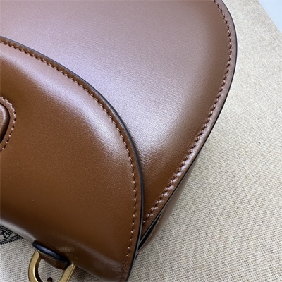 Gu.cci Bamboo 1947 Small Top Handel Bag Brown Leather 675797