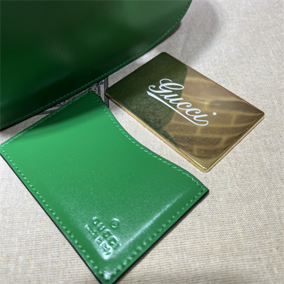 Gu.cci Bamboo 1947 Small Top Handel Bag Green Leather 675797