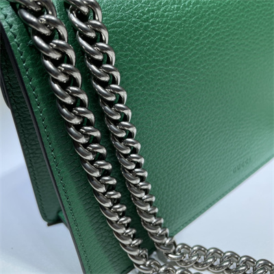 Gu.cci Dionysus Small Rectangular Bag Green Leather 499623