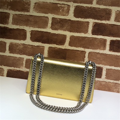 Gu.cci Dionysus Small Rectangular Bag Gold Leather 499623