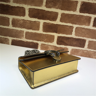 Gu.cci Dionysus Small Rectangular Bag Gold Leather 499623