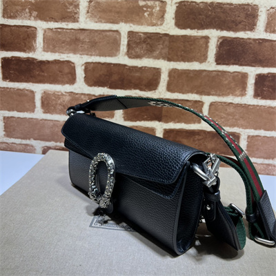 Gu.cci Dionysus Small Shoulder Bag Black Leather 731782