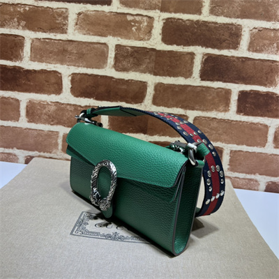 Gu.cci Dionysus Small Shoulder Bag Green Leather 731782