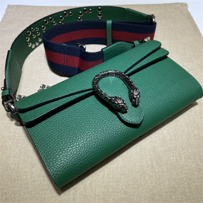 Gu.cci Dionysus Small Shoulder Bag Green Leather 731782