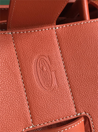 Goyard Saigon Tote Bag Goyardine Canvas & Chevroches Calfskin Orange