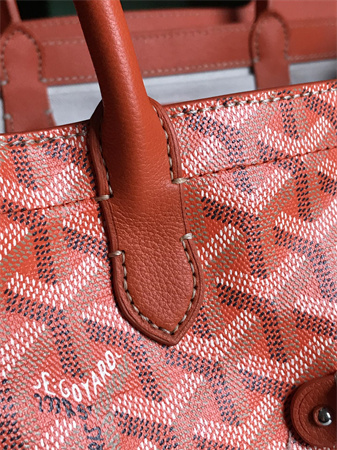 Goyard Saigon Tote Bag Goyardine Canvas & Chevroches Calfskin Orange