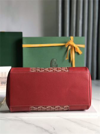 Goyard Saigon Tote Bag Goyardine Canvas & Chevroches Calfskin Red