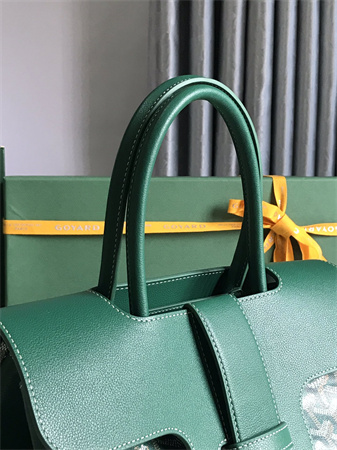 Goyard Saigon Tote Bag Goyardine Canvas & Chevroches Calfskin Green