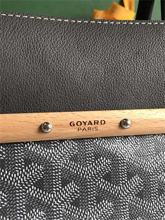 Goyard Saigon Tote Bag Goyardine Canvas & Chevroches Calfskin Grey