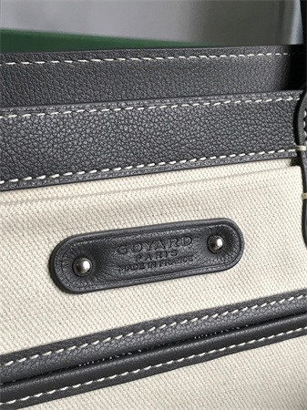 Goyard Saigon Tote Bag Goyardine Canvas & Chevroches Calfskin Grey