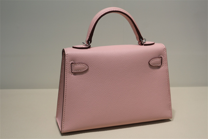 Kelly Mini II Bag Epsom Leather Gold/Silver Hardware In Rose Sakura Color HS