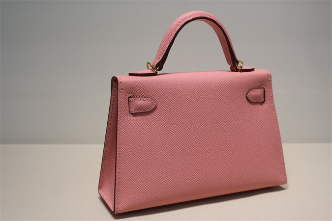 Kelly Mini II Bag Epsom Leather Gold/Silver Hardware In Rose Confetti Color HS