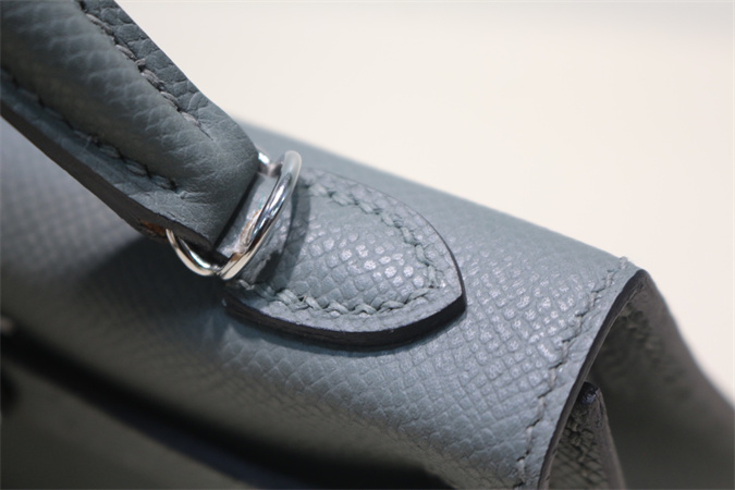 Kelly Mini II Bag Epsom Leather Gold/Silver Hardware In Vert Amande Color HS