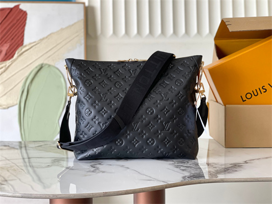 L.V Coussin Coussin Hobo MM Bag Calf Leather Black M12068