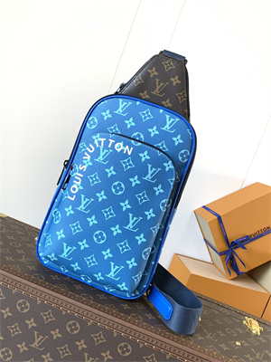 L.V Avenue Slingbag  Monogram Macassar Canvas Blue M23782