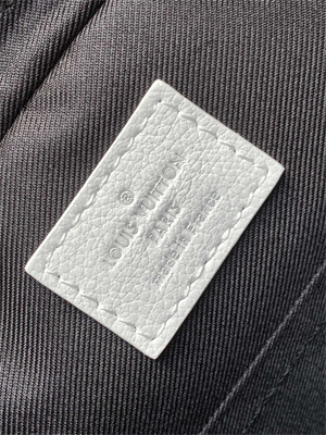 L.V Trio Messenger Bag Monogram Shadow calf leather  White/Navy Blue M24754