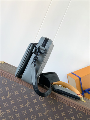 L.V Trio Messenger Bag Monogram Shadow calf leather Anthracite Gray M46603