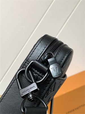 L.V Duo Messenger Bag Monogram Shadow Leather Black M69827