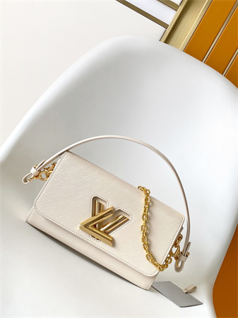 L.V Twist West Handbag Epi grained cowhide leather Quartz White M24550