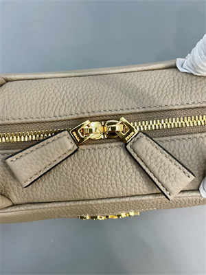 Prada Medium Grained leather top-handle bag Beige 1BB126