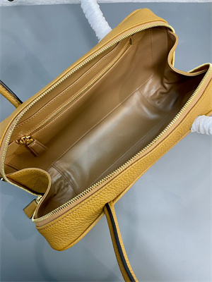 Prada Medium Grained leather top-handle bag Brown 1BB126