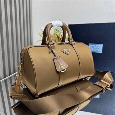 Prada Re-Edition 1978 medium Re-Nylon and Saffiano leather top-handle bag Cork Beige 1BB233