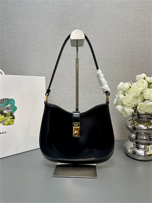 Prada Cleo Shoulder Bag Shinny Leather Black 1BC169