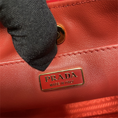 Prada Cleo Patent Leather Bag Cherry Red 1BC169