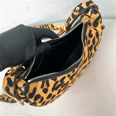 Prada Arqué Leopard print horsehide shoulder bag 1BC194
