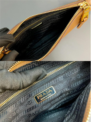 Prada Mini Hobo bag Brown Calfskin 1BC238