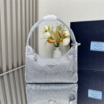 Prada  Re-Edition 2000 mini-bag With Diamond Silver 1NE515