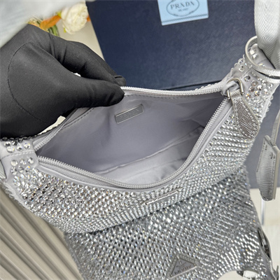 Prada  Re-Edition 2000 mini-bag With Diamond Silver 1NE515